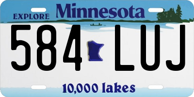 MN license plate 584LUJ