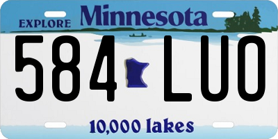 MN license plate 584LUO