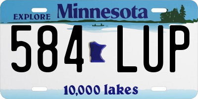 MN license plate 584LUP