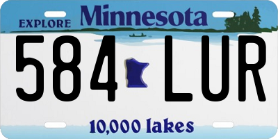 MN license plate 584LUR