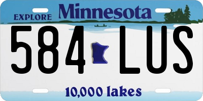 MN license plate 584LUS