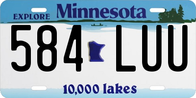 MN license plate 584LUU