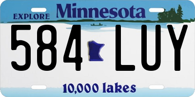 MN license plate 584LUY