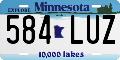 MN license plate 584LUZ