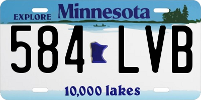 MN license plate 584LVB