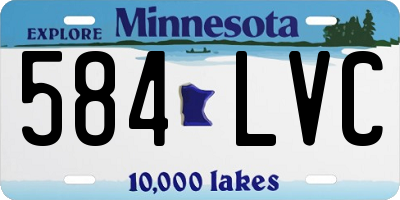 MN license plate 584LVC
