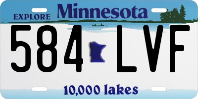 MN license plate 584LVF