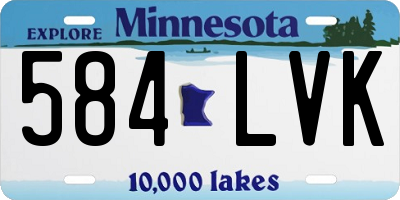 MN license plate 584LVK