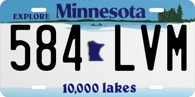 MN license plate 584LVM