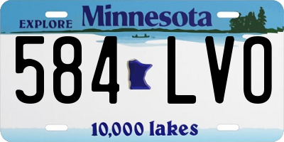 MN license plate 584LVO