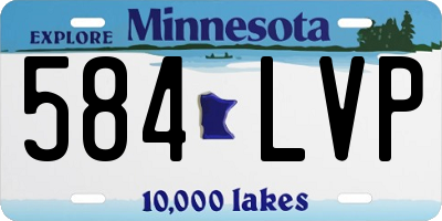 MN license plate 584LVP