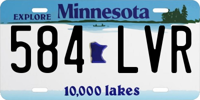 MN license plate 584LVR