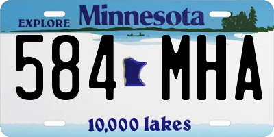 MN license plate 584MHA