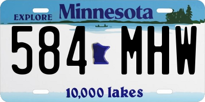 MN license plate 584MHW