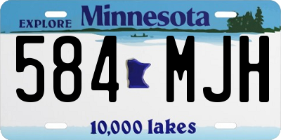 MN license plate 584MJH