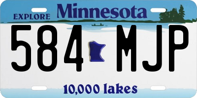 MN license plate 584MJP
