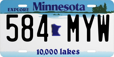 MN license plate 584MYW