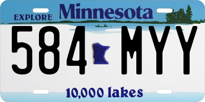 MN license plate 584MYY