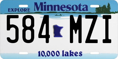 MN license plate 584MZI