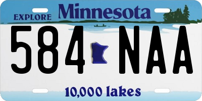 MN license plate 584NAA
