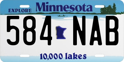 MN license plate 584NAB