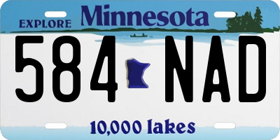MN license plate 584NAD