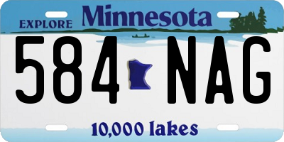 MN license plate 584NAG