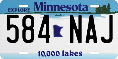 MN license plate 584NAJ
