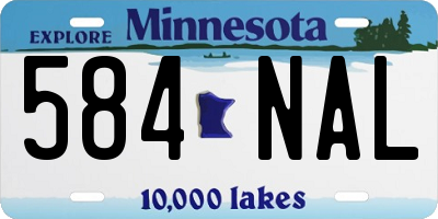 MN license plate 584NAL