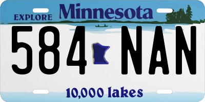 MN license plate 584NAN