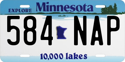 MN license plate 584NAP
