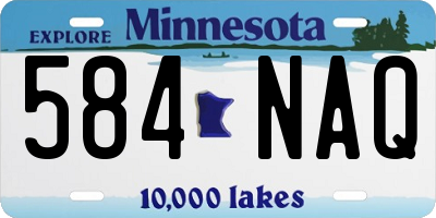 MN license plate 584NAQ