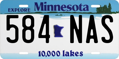 MN license plate 584NAS