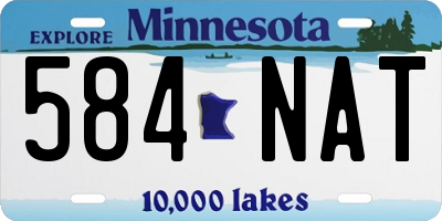 MN license plate 584NAT