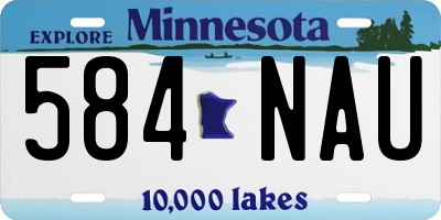 MN license plate 584NAU
