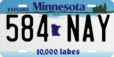 MN license plate 584NAY