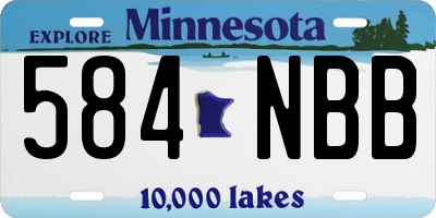 MN license plate 584NBB