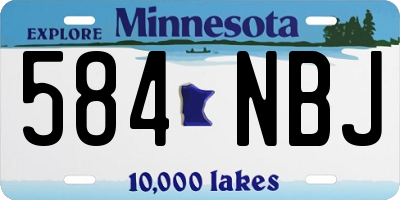 MN license plate 584NBJ