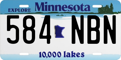 MN license plate 584NBN