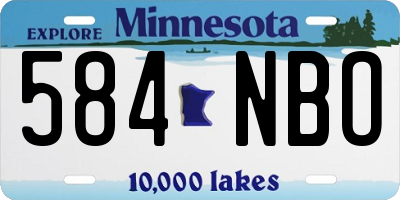 MN license plate 584NBO