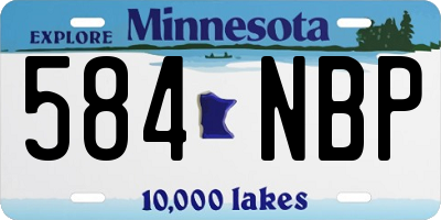 MN license plate 584NBP