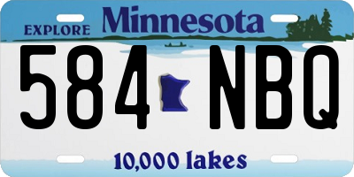 MN license plate 584NBQ