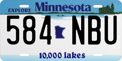MN license plate 584NBU