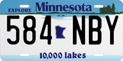 MN license plate 584NBY