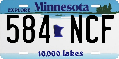 MN license plate 584NCF