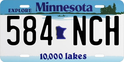 MN license plate 584NCH