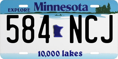 MN license plate 584NCJ