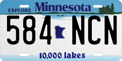 MN license plate 584NCN