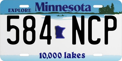 MN license plate 584NCP