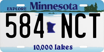 MN license plate 584NCT
